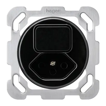 Insert pour combinaison ENC I basico 3+type 13 noir avec plaque de fixation 