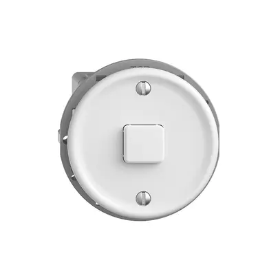 Poussoir KNX ENC STANDARDdue 1×avec LED RGB, avec capteur de température blanc 