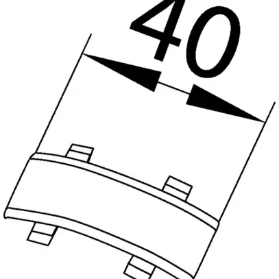 Kupplung tehalit EK 40040, verkehrsweiss 