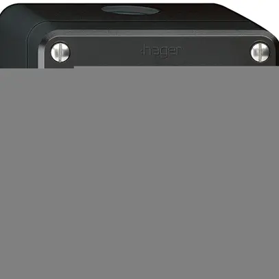 Contatto pulsante AP robusto IP55 2×1P nero 