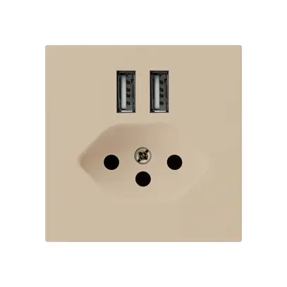 Prise 2×USB & T13 kallysto A 2400mA beige 