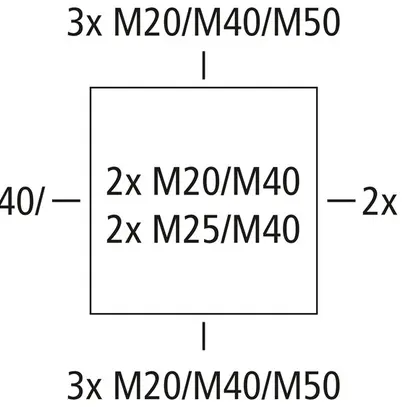 Boîte de dérivation AP Spelsberg Abox 250-25² 202×252×120mm IP66 gr 