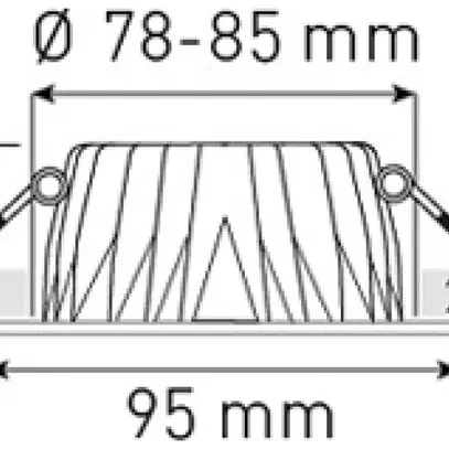 EB-LED-Spot maxLUCE MOON 8W 230V 650lm 3000K Loch-Ø80mm weiss 36° IP44 