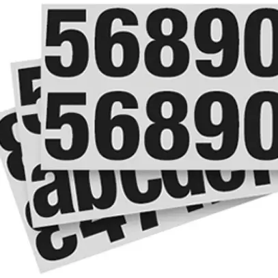Set di cifre ESYLUX 1…999 e a…f 