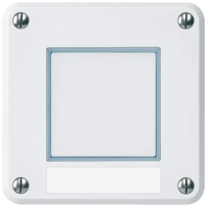 Contact à poussoir de sonnerie ENC Hager robusto IP55 avec plaquette blanc 