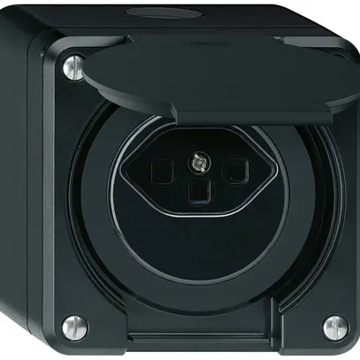 Prise AP robusto type 23 noir 