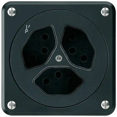 Prise ENC robusto 3×type 13/1 noir sans clapet pour combinaison 