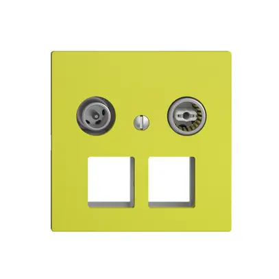 Prise multimédia 11dB Edue F, prise terminale/de passage, p.2×RJ45 Keystone, lem 