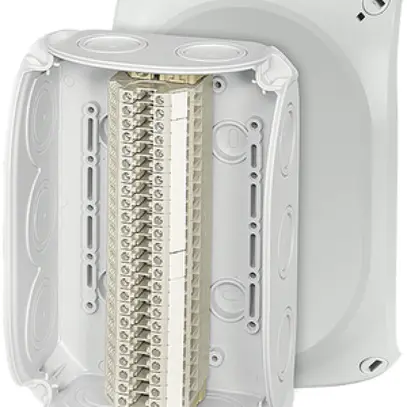 Boîte de dérivation AP Hensel RK 1024 24×6mm², gris 