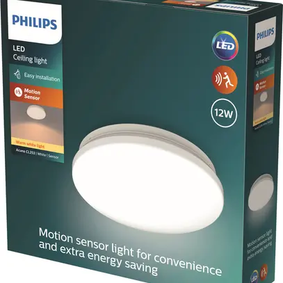 Plafoniera LED Philips Acuna IR 12W 1350lm 2700K Ø245mm bianco 