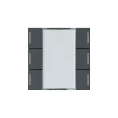 Kit frontale Hager kallysto 6×KNX LED systemlink/easylink antracite 
