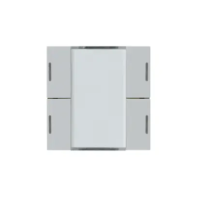 Kit frontale Hager kallysto 4×KNX LED systemlink/easylink grigio chiaro 
