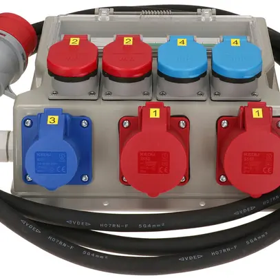 Distributore di corrente MH 2×T23 2×T25 1×CEE16A 3L 2×CEE16A 5L 1×FI 4.5m CEE32 