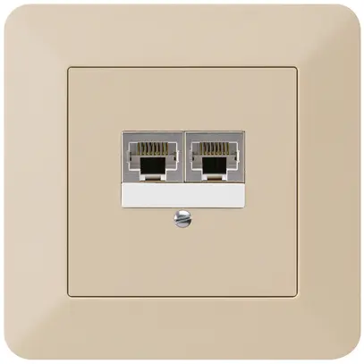 Boîte ENC kallysto.trend 2×RJ45s beige parallèle 