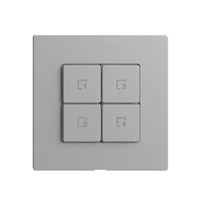 Pulsante scena 4 scene/4T Edue Wiser silver 