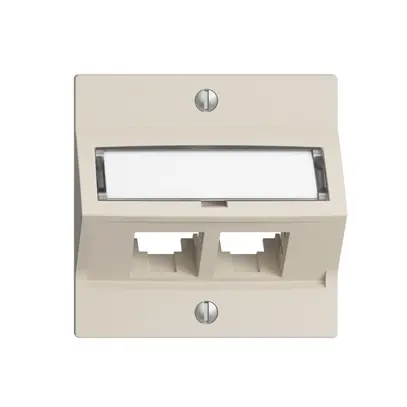 Kit di montaggio S-One EDIZIOdue F per 2×RJ45 obliquo, crema 