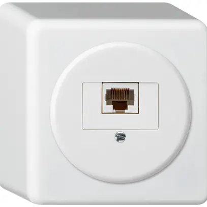 Scatola di raccordo AP basico 1×RJ45u bianco 