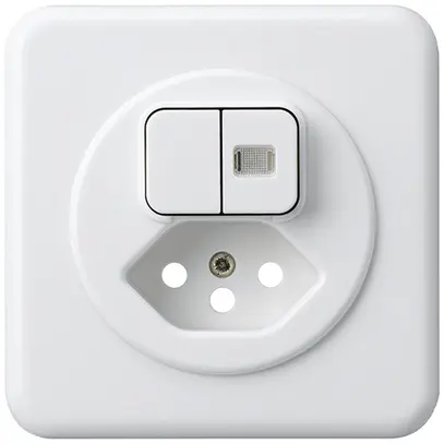 Kit frontale INC basico 86×86 bianco con 1 lente per combinazione grd.I S1/T13 