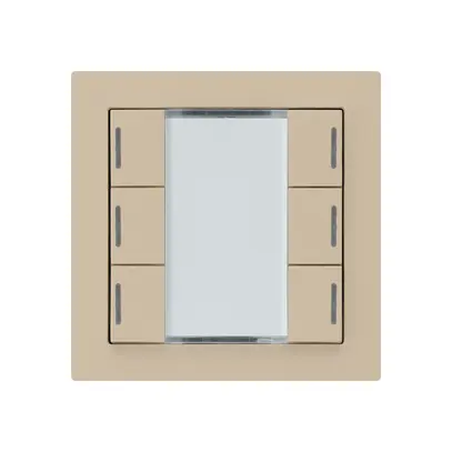 Poussoir ENC kallysto A KNX 6× LED RGB s/e-link beige 