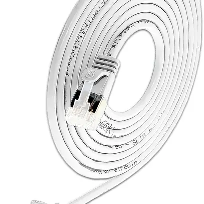 Cavo patch SLIM: 50cm, bianco, 90 pezzi  Cat.6A, U/FTP, jack non infrangibile 