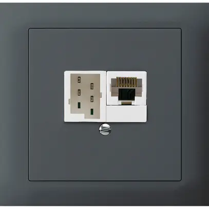 Boîte INC kallysto 1×RJ45u+1×TT83 anthracite 