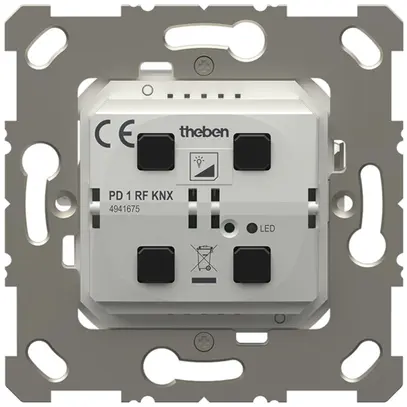 Poussoir RF ENC Theben PD 1 RF KNX avec actionneur de jalousie 