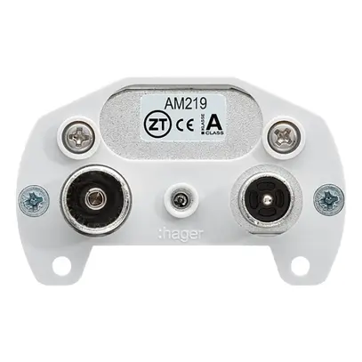 Inserto per presa antenna Hager R/TV montaggio E 19dB 2GHz 