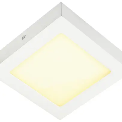 Plafonnier/Applique LED SLV SENSER, 10W 500lm 3000K carré IP20 blanc 