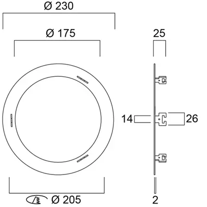 Anello adattatore Feilo Sylvania apertura Ø175…205mm RAL 9016 
