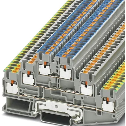 Borne multi-étage 0.14…4mm² gris connexion Push-in PT 2.5-PE/L/N 