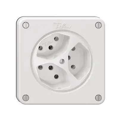 Presa NEVO, 3×T13, bianco 