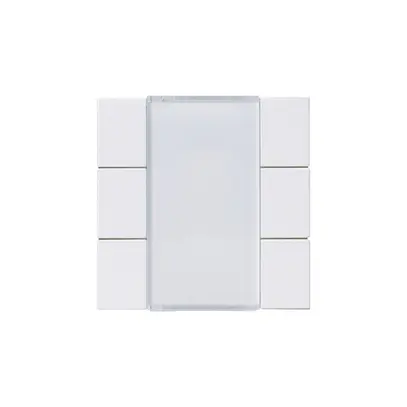Faccia pulsante Hager basico KNX sestuplo bianco 45×45mm 