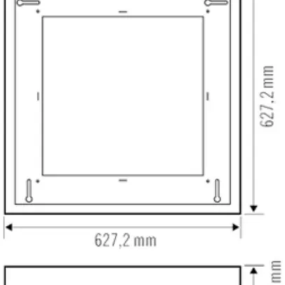 Cadre pour montage apparent ESYLUX PNL 625 UMF II SM, pour NOVA et CELINE, blanc 