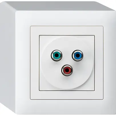 Prise de raccordement AP kallysto YUV vidéo RGB blanc 