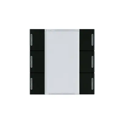 Faccia pulsante Hager basico KNX sestuplo LED nero 45×45mm 