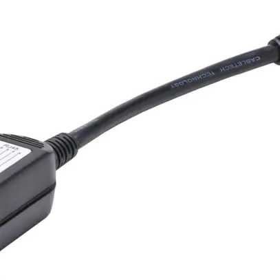 Adaptateur de transition C38 RJ45m/TT83f STP, noir 