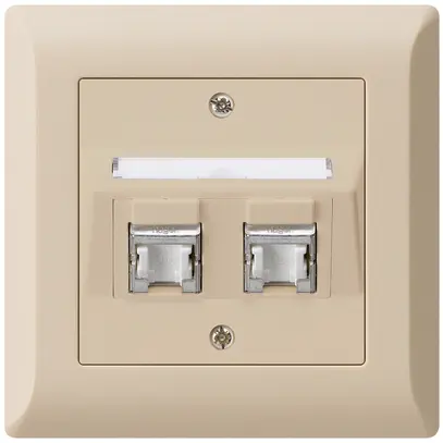 Presa INC kallysto.line C cat.6 2RJ45/s beige 