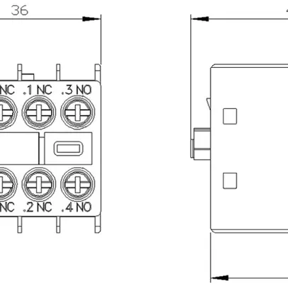 Contatto ausiliario Siemens SIRIUS 3RH2911-1FA22 2Ch+2R 6A/230V morsetti a vite 