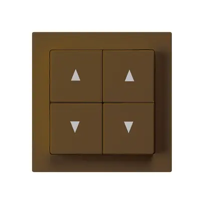 Interruttore per tappar.INC kallysto A marrone con 4 tasti 