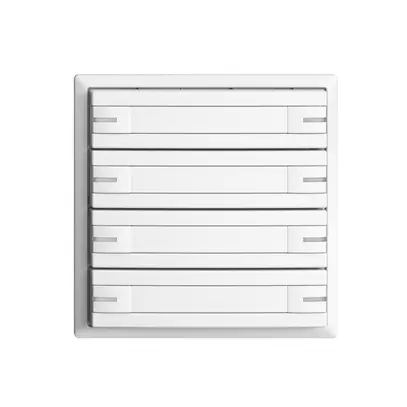 Poussoir ENC KNX 8× EDIZIOdue blanc RGB avec LED avec insert papier 