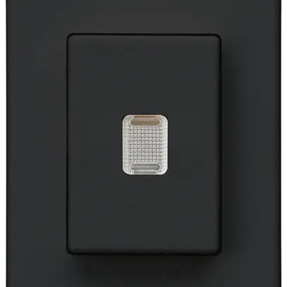 Interrupteur à poussoir INC Hager FLF 10A/250V 6/1L illuminé noir 