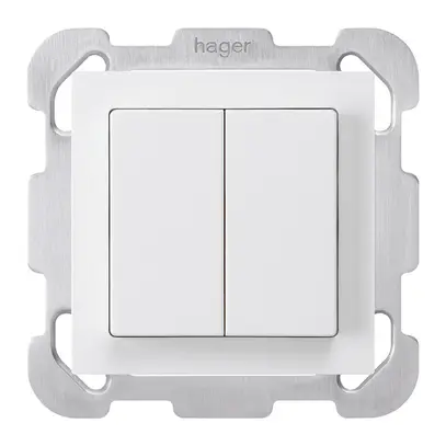 Interruttore INC kallysto 1/3+3/1P bianco con piastra di fissaggio 