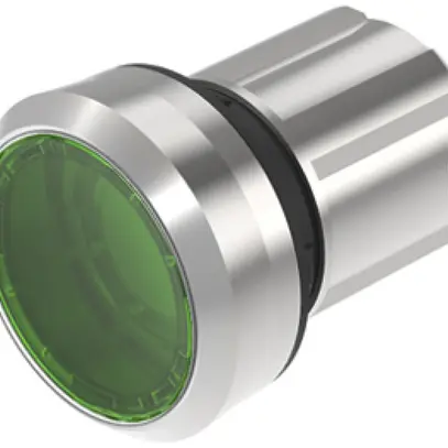 Interruttore INS EAO45, R, verde, illum., anello argento, a filo 