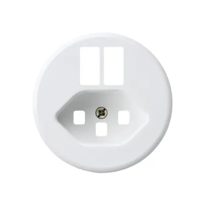 Frontscheibe basico H f.Steckdose 2×USB & Typ 23 weiss 