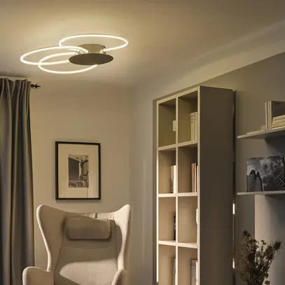 Plafonnier LED LEDVANCE Decor Aura 21W 2200lm 830 VAR 913×615×75mm gris 