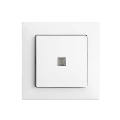 Pulsante luminoso INC EDIZIOdue A-R/1P bianco, con lente, LED giallo 