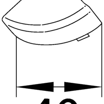 Embout de fermeture tehalit EK 40040, blanc trafic 