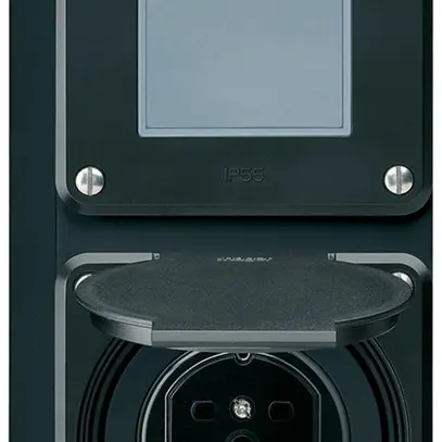 Combi AP 2×1 HA robusto schema 3/tipo 15 morsetti a innesto con coperchio nero 