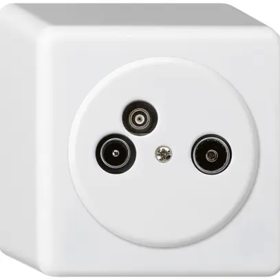 AP-Antennendose TV-R-Daten basico 19dB weiss 