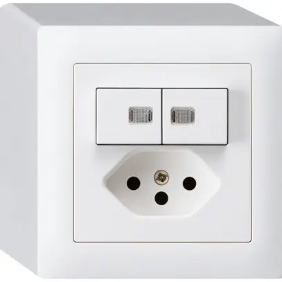 Combinaison lumineuse AP 3/1P+A-R+T13 blanc kallysto 